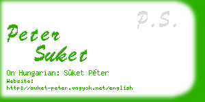 peter suket business card